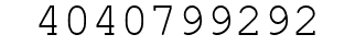Number 4040799292.