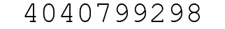 Number 4040799298.