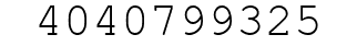 Number 4040799325.