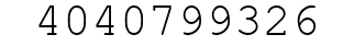 Number 4040799326.