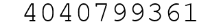 Number 4040799361.