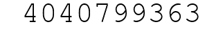 Number 4040799363.