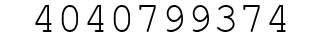 Number 4040799374.