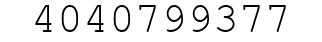 Number 4040799377.