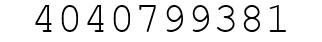 Number 4040799381.