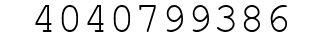 Number 4040799386.