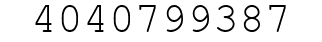 Number 4040799387.
