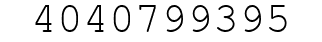Number 4040799395.