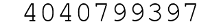 Number 4040799397.