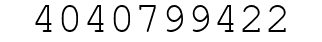 Number 4040799422.
