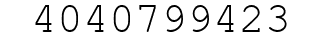 Number 4040799423.