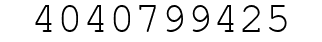 Number 4040799425.