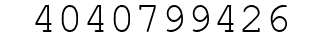 Number 4040799426.