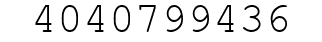 Number 4040799436.
