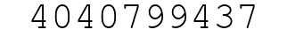 Number 4040799437.