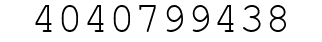 Number 4040799438.