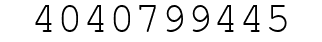 Number 4040799445.