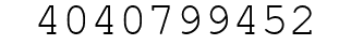 Number 4040799452.