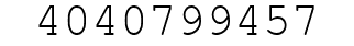 Number 4040799457.
