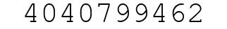 Number 4040799462.