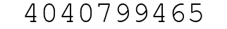 Number 4040799465.