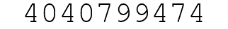 Number 4040799474.
