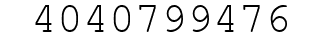 Number 4040799476.