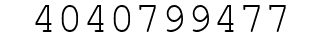 Number 4040799477.