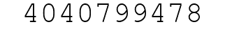 Number 4040799478.