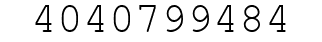 Number 4040799484.