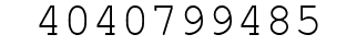 Number 4040799485.