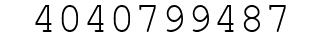 Number 4040799487.