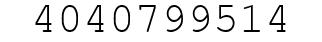 Number 4040799514.