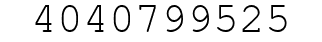 Number 4040799525.