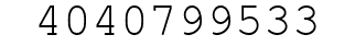 Number 4040799533.