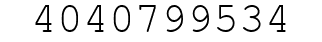 Number 4040799534.