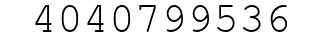 Number 4040799536.