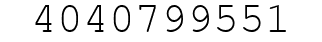 Number 4040799551.