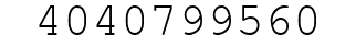 Number 4040799560.