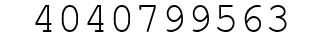 Number 4040799563.