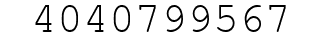 Number 4040799567.