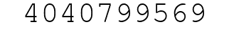 Number 4040799569.