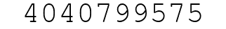 Number 4040799575.