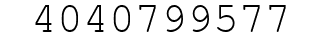 Number 4040799577.