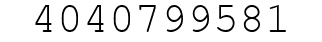 Number 4040799581.