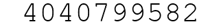 Number 4040799582.