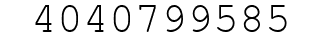 Number 4040799585.