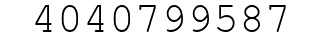 Number 4040799587.