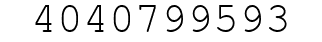 Number 4040799593.
