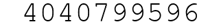 Number 4040799596.